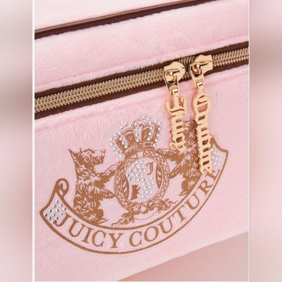 Juicy Couture Pink Cosmetic Bag with Brown Accents, NWT - Picture 4 of 6